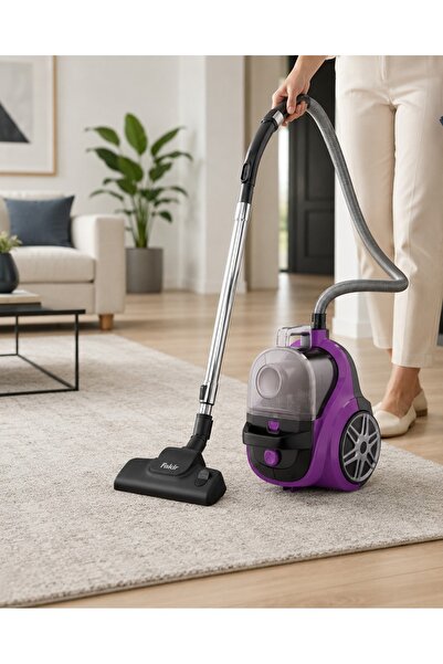 Fakir Lucid Cyclone Toz Torbasız Elektrikli Süpürge Mor – HEPA 11 Filtreli Güçlü Emiş Sistemi