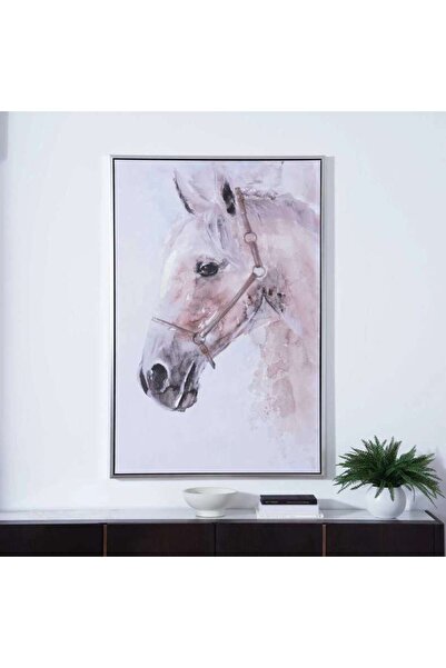 PAN HOME Equine Hand Painted Framed Wall Art 100x3.7x150cm- Multicolor