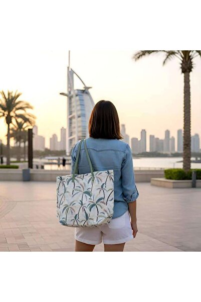 PAN HOME Tropica Beach Bag 50x39cm-green