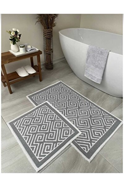 aktartekstil Natural Cotton Bath Mat Set of 2 60X100 + 50X80 cm