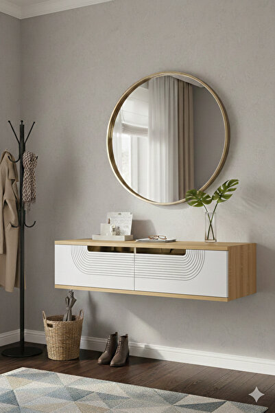 cnyr DA1202DBG MEYRA DRESUAR, ANTRE HOL RAFI SAFİRMEŞE-BEYAZ-GOLD 120cm