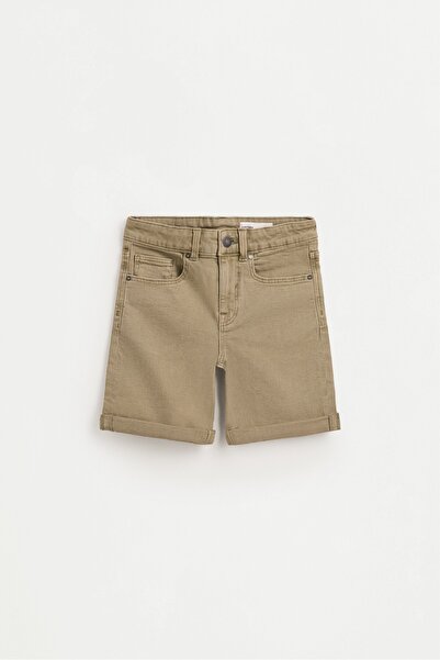 LEFTIES Comfort slim denim bermuda şort
