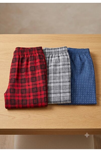 Serena Pantaloni pijama barbat 3/set-multicolor