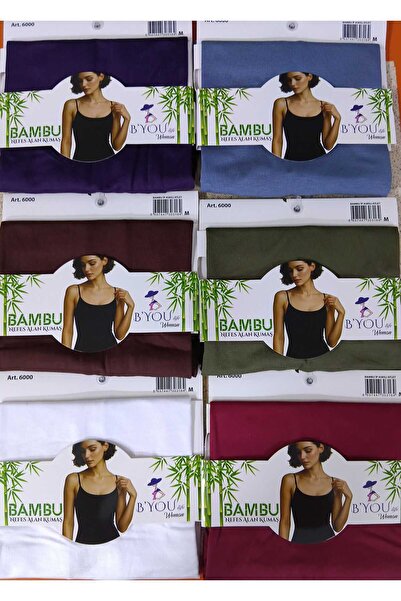 B'YOU life 6-Piece Rope Strap L Stretch Fabric Bamboo Women's Tank Top