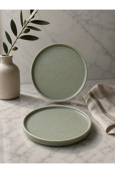 Choice 2'li Adelfa Ripple Düz Tabak 21 cm KAHVALTILIK SUNUM TATLI SUNUM PASTA...