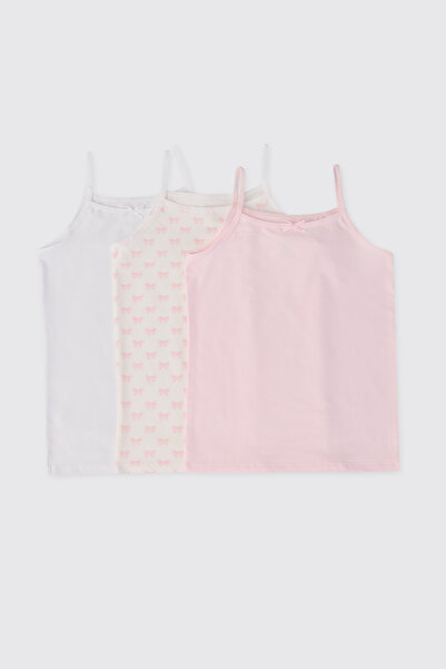 Panço Girl's Ecru 3-Piece Athlete Set