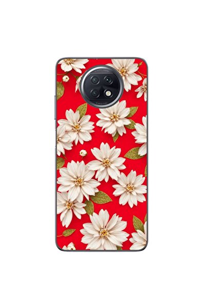 OEM Θήκη συμβατή με Xiaomi Redmi Note 9T, από σιλικόνη gel TPU, με λευκά λουλ...