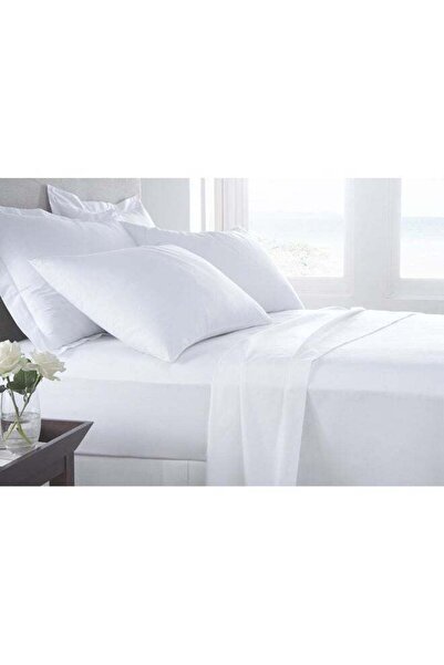 Hotel Linen Klub Single Bed Sheet Cotton White 180 x 280cm