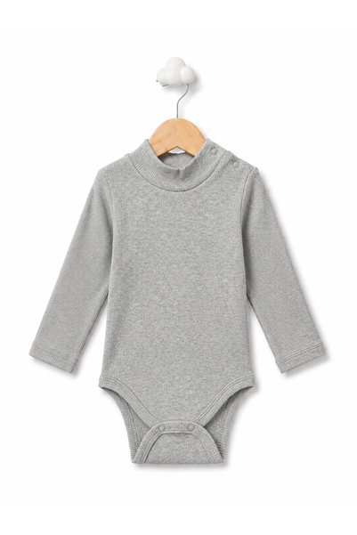 For My Baby Baby Boy Ribbed Half Turtleneck Long Sleeve Bodysuit Set of 3
