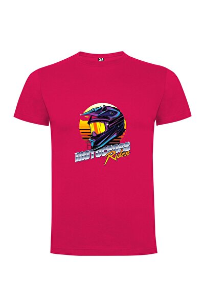 iLovePrints Rider Synthwave Helmet Tshirt