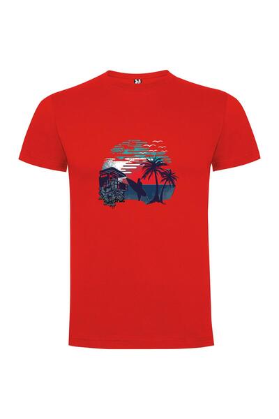 iLovePrints Miami Sunset Surf Shirt Tshirt