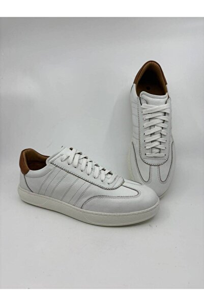Papuccu White Men's Leather Shoes