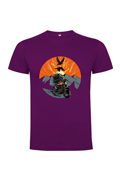 iLovePrints Rider's Metal Sky Journey Tshirt