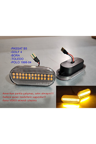 GCP German Car Parts Kayar LED Çamurluk Yan Sinyali BORA GOLF 4 PASSAT B5 TOLEDO