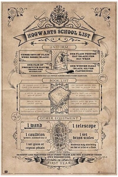 ESSESORIES Harry Potter Movie Poster Wall Art Room Decor Self Adhesive