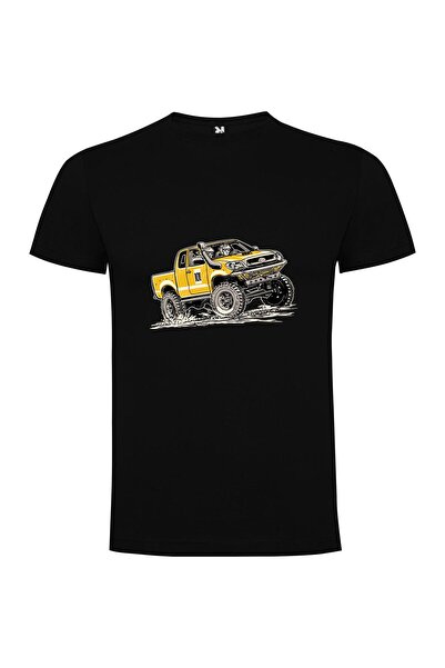 iLovePrints Yellow Off-Road Trophy Truck Tshirt