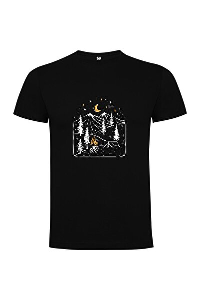 iLovePrints Mountain Fireside Night Tshirt