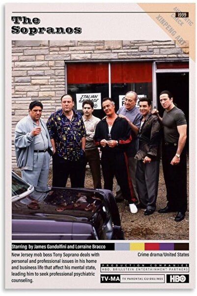 ESSESORIES The Sopranos Movie Poster Wall Art Room Decor Self Adhesive