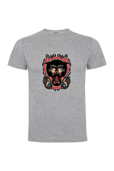 iLovePrints Flaming Feline Ink Tshirt