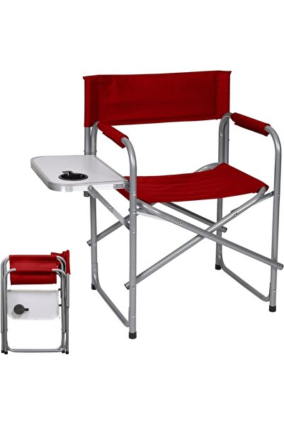 Cady One Folding Camping Chair with Side Table and Cup Holder, Heavy Duty Alu...