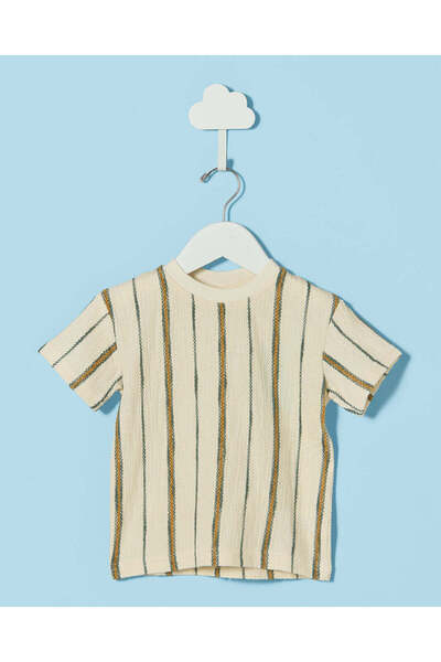 REDTAG Infant Boys Striped Jacquard T-Shirt