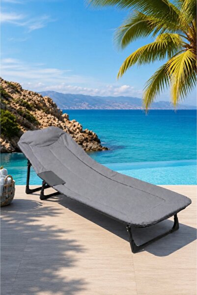 CEZVE HOME Katlanabilir Kampet Şezlong Kamp Karyolası Taşınabilir Outdoor Yatak