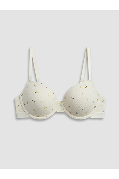 LC Waikiki Rmz Gi̇yi̇m Farkiyla Underwire Padded Floral T-Shirt Bra