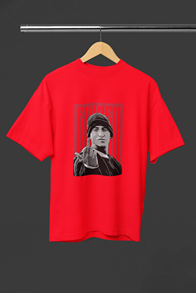 MG Emi̇nem Printed Crewneck Cotton Oversize Fit Unisex Tshirt
