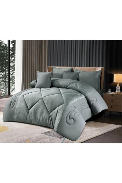 mingle Summer Double Plain Duvet 2 Sides 6 Pieces - Hotel Elegance & Everyday...