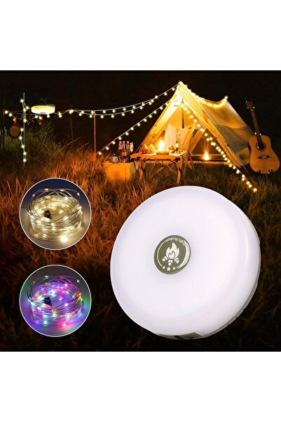 RXH Lampă pentru Camping cu Lanternă și Bandă LED 20 m – 200 LED-uri