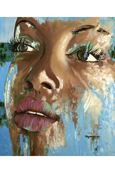 Persona Tablou Canvas, Femeia In Pictura Abstracta- 100 X 70 cm