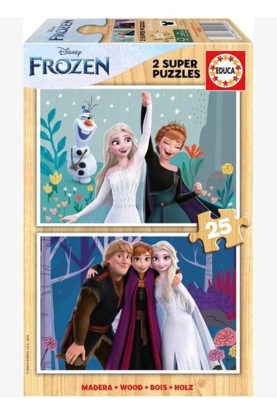 Educa Puzzle Educa 2X25 Piece Disney Frozen Girl's Wooden Puzzle (3-5 Years Old)