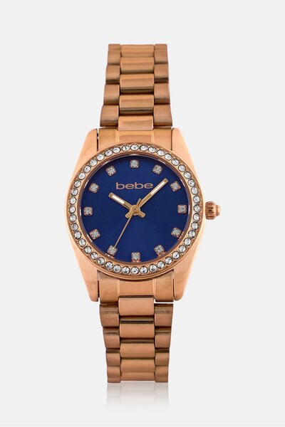 Bebe Women BB3468LA Stainless Steel Analog Watch 30 mm, Rose Gold
