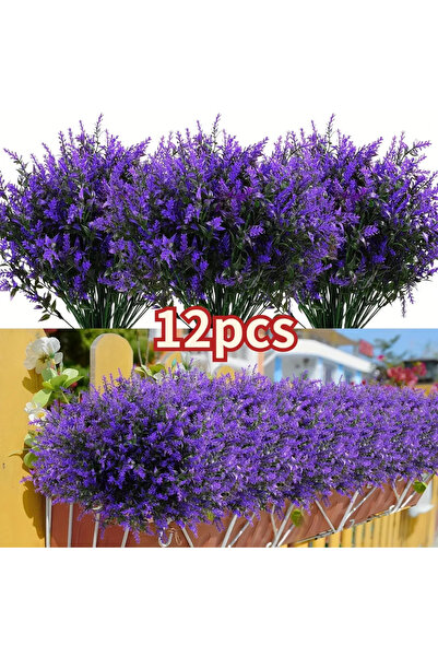 Choice 12pcs 12Pcs Bundles Artificial Lavender Flowers, Outdoor Flowers Uv Re...