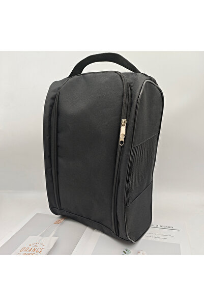 choice2 Pure Black Portable Golf Shoe Bag Oxford Cloth Shoe Carrier Bags Brea...