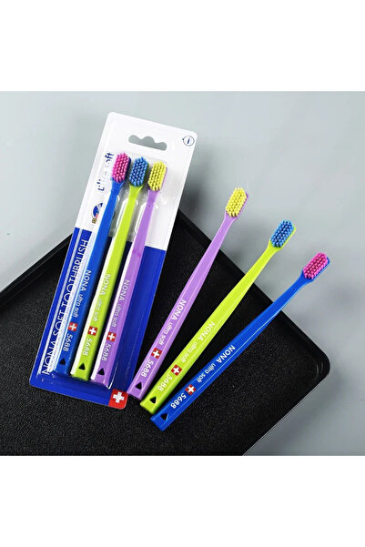 Choice Blue purple green 3Pcs Soft Hair Encrypted Fine Hair Toothbrush Popula...