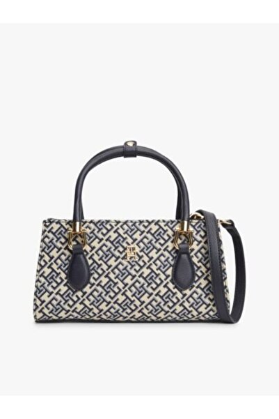 Tommy Hilfiger TH GRACE JACQUARD MINI LACİVERT KADIN EL ÇANTASI
