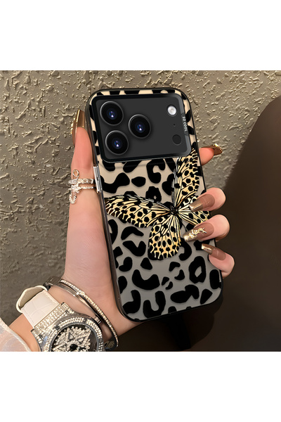 PATTERNOVA iPhone 17 Pro Max Uyumlu Nazarik Kelebek Desenli, Tam Kaplama Koru...