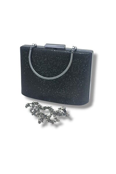 VAROL ÇANTA Varol 380-26 Steel Case Stone Evening Dress Women's Bag