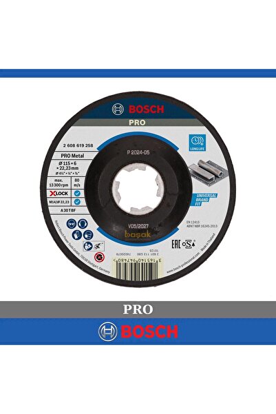 Bosch X-LOCK 115*6,0 mm Pro Bombeli Metal Taşlama Taşı 2608619258