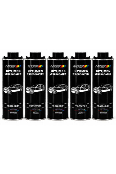 Motip Set 5 Bucăți Soluție Protecție Șasiu Bituminoasă Negru 1L – Protecție A...