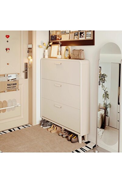 sharpdo Ultra-Thin Shoe Cabinet for Entryway, Hallway, or Stairwell - Holds A...