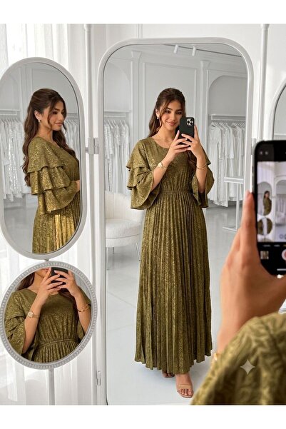 Pyramid masterpieces Olive Green Evening Dress