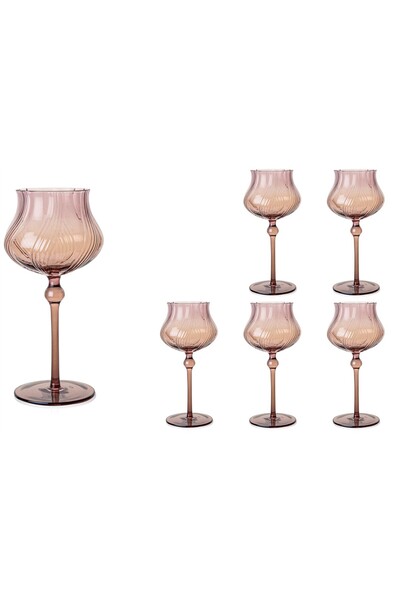 Mikasa Moor Scallop Rosse 6lı Beyaz Şarap Kadeh 400ml