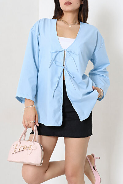 GOOD&DESS Tie Front Kimono Tunic Oversize