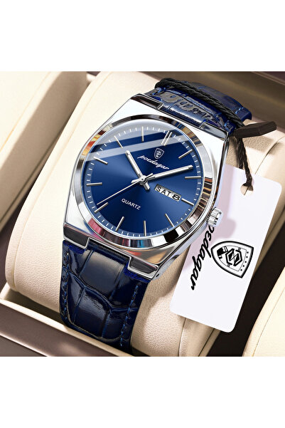 Choice4 930 Silver Blue Top Business Men Watch Waterproof Luminous Date Week ...