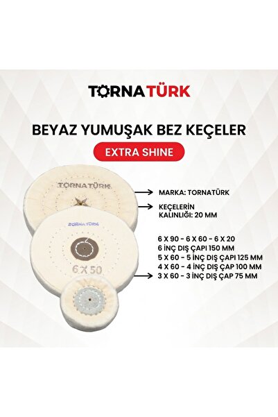 Torna Türk Beyaz Yumuşak Bez Keçe - Extra Shine