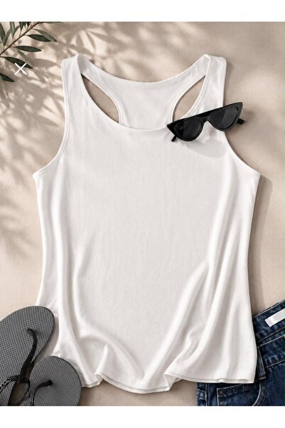 Elvino Plain Unprinted Black/White Oversize Swimmer Women's Athlete Tshirt