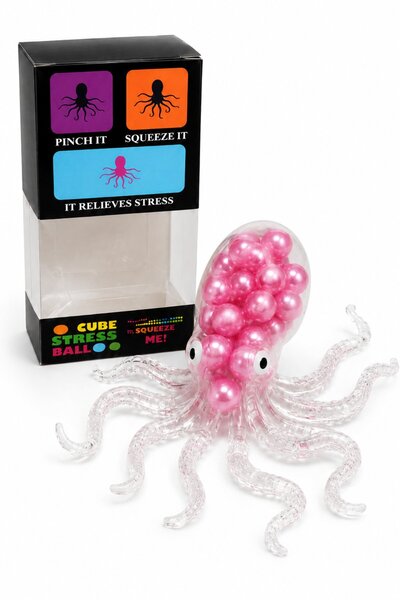 DAT Pearl Squishy Octopus Fidget Toy, Sea Animal Stress Relief Sensory Squeez...