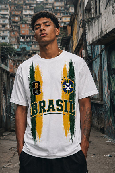 MECH BUTİK World Cup Special Unisex Women-Men-Children Printed White T-Shirt